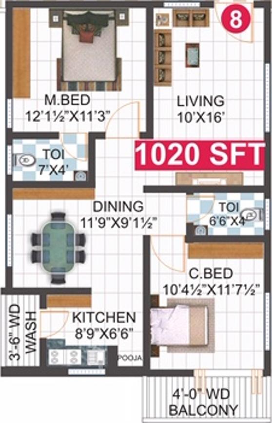 2 BHK Apartment
