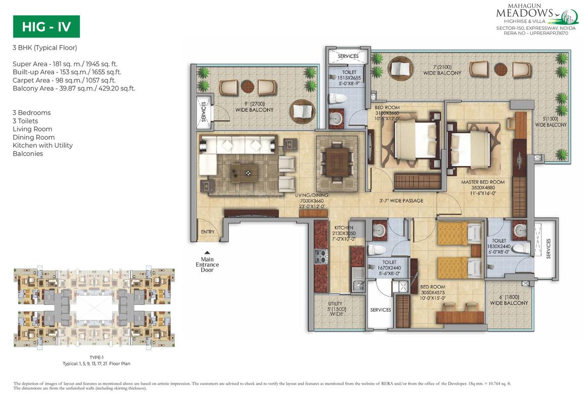 Mahagun Meadows Highrise - Image 17